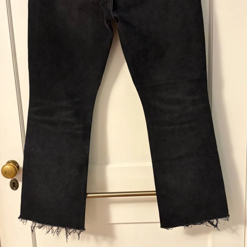 Citizens of Humanity Isola jeans black size 28 cropped boot raw hem designer - Image 8