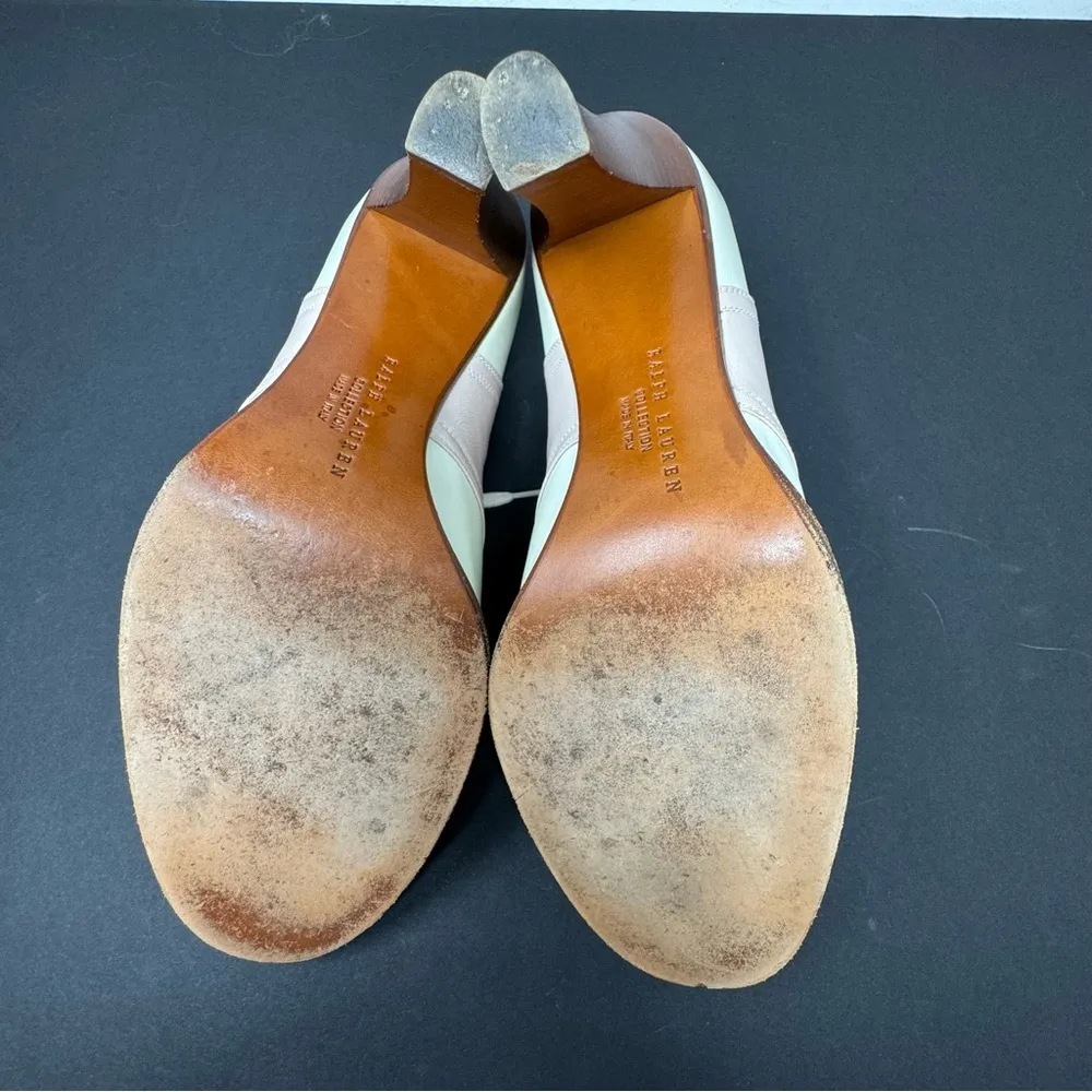 Collection derby lace tie heels, made in Italy, size 10 - Image 16