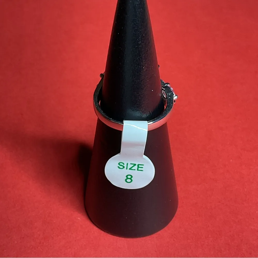 Bomb Party RBP7783 “Raise A Toast” Cubic Zirconia on Rhodium Size 8 Ring NWT Silver - Image 3