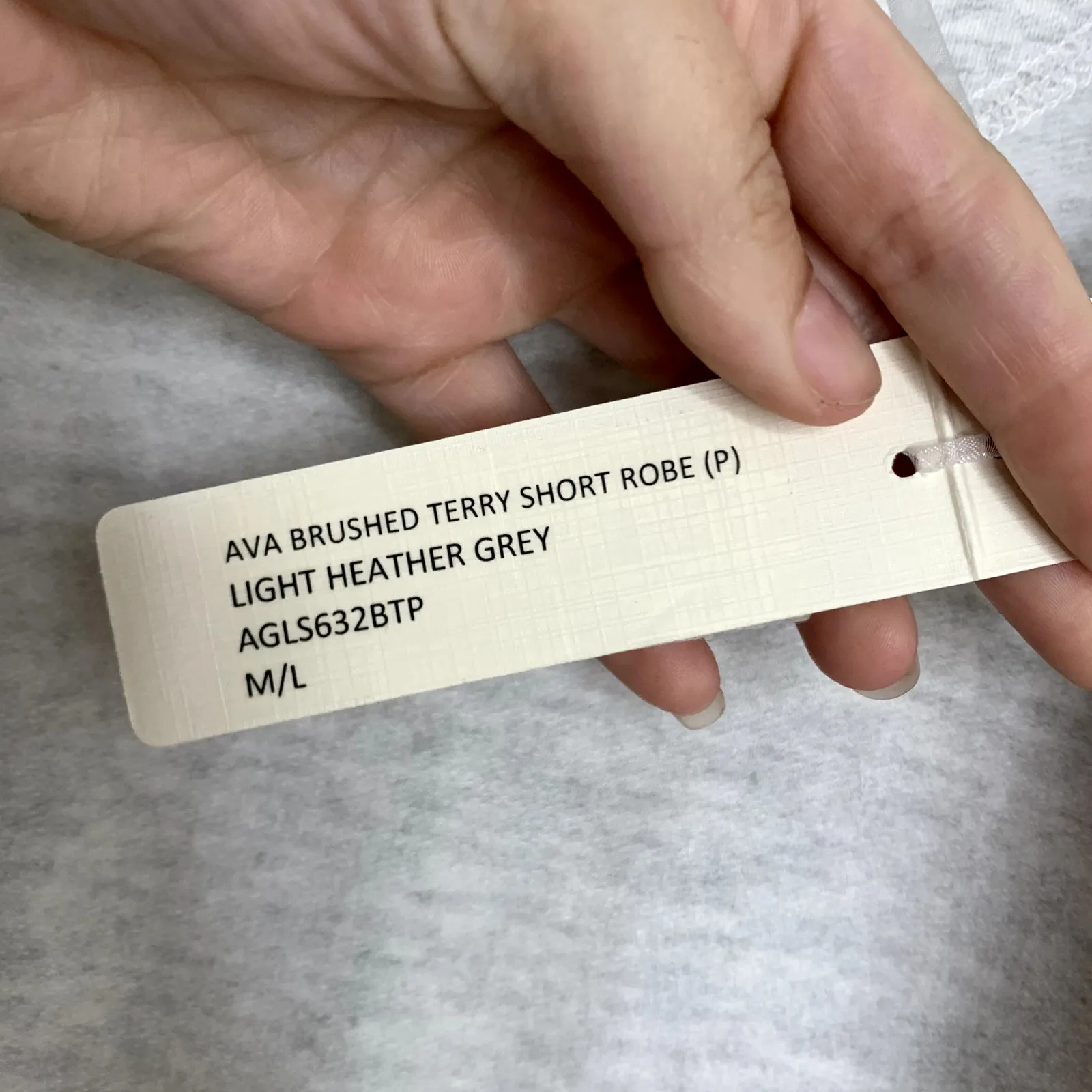 Naked Princess Ava Brushed Terry Short Robe Womens New Large Medium Grey Gray - Image 14