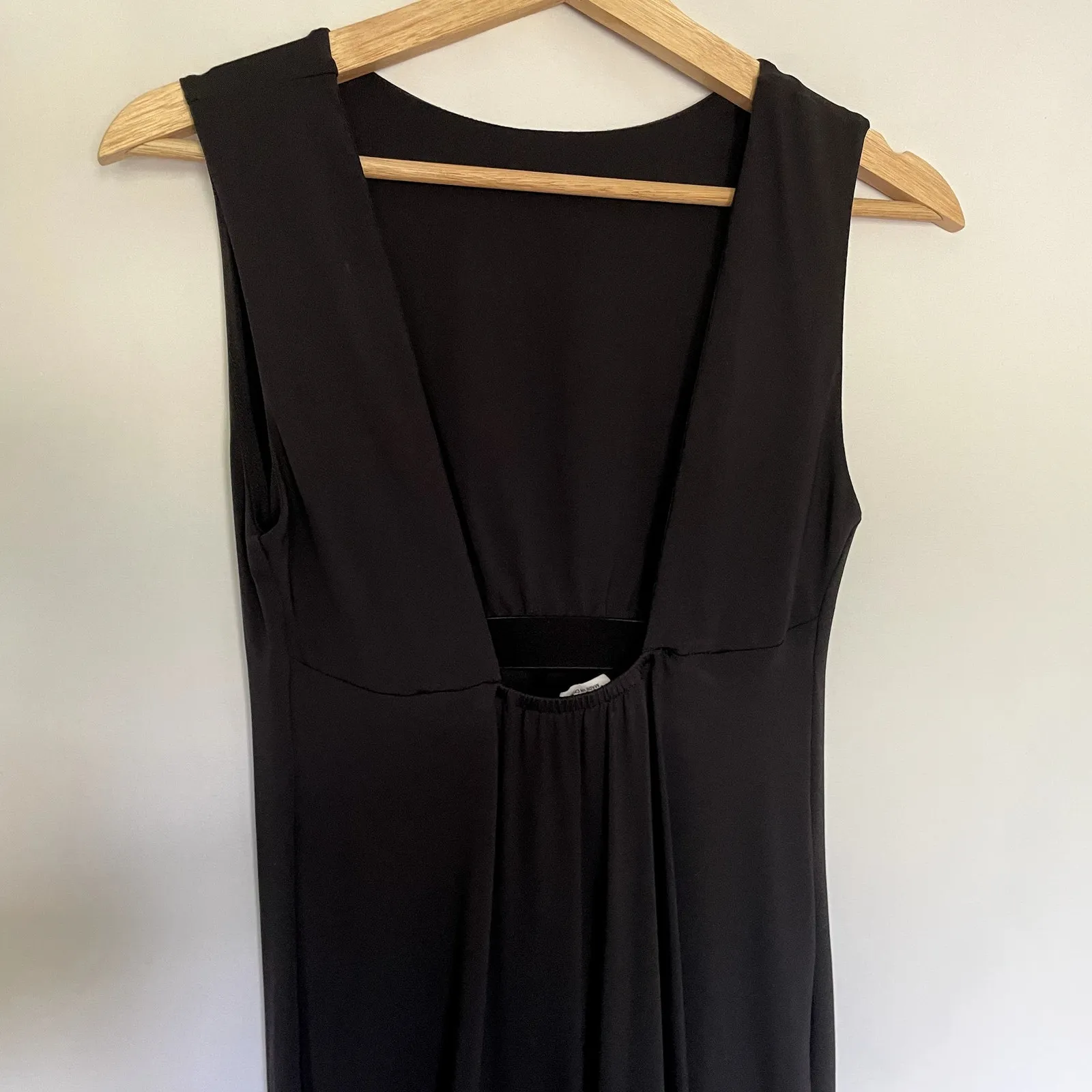 Cotton-On black maxi dress open back high neckline women's size S pencil skirt - Image 3