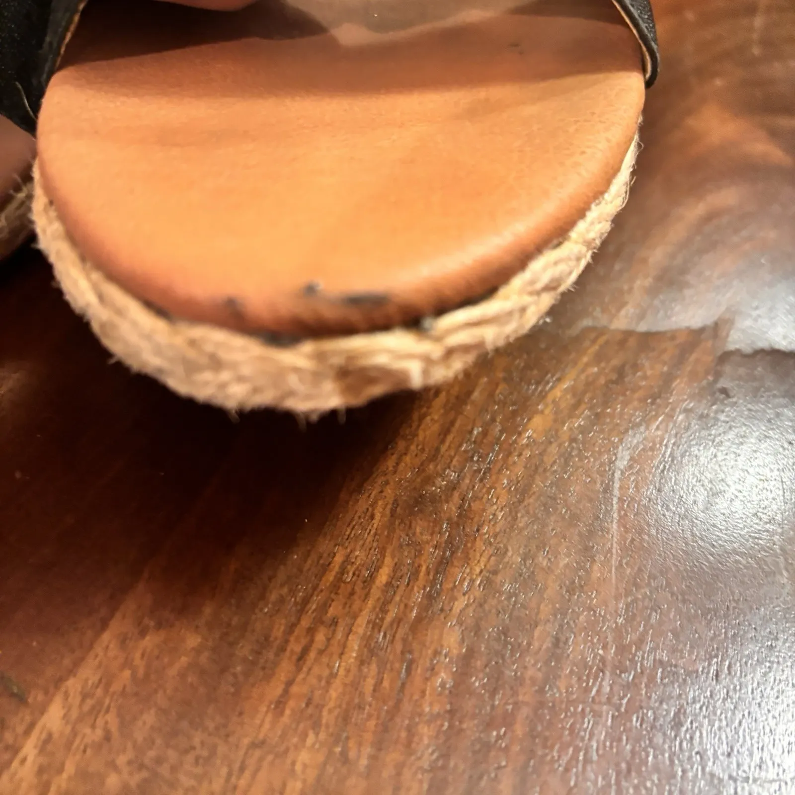 Tommy Bahama Women's Sakura Espadrille Wedge Sandals Black Elastic Straps 7.5 - Image 7