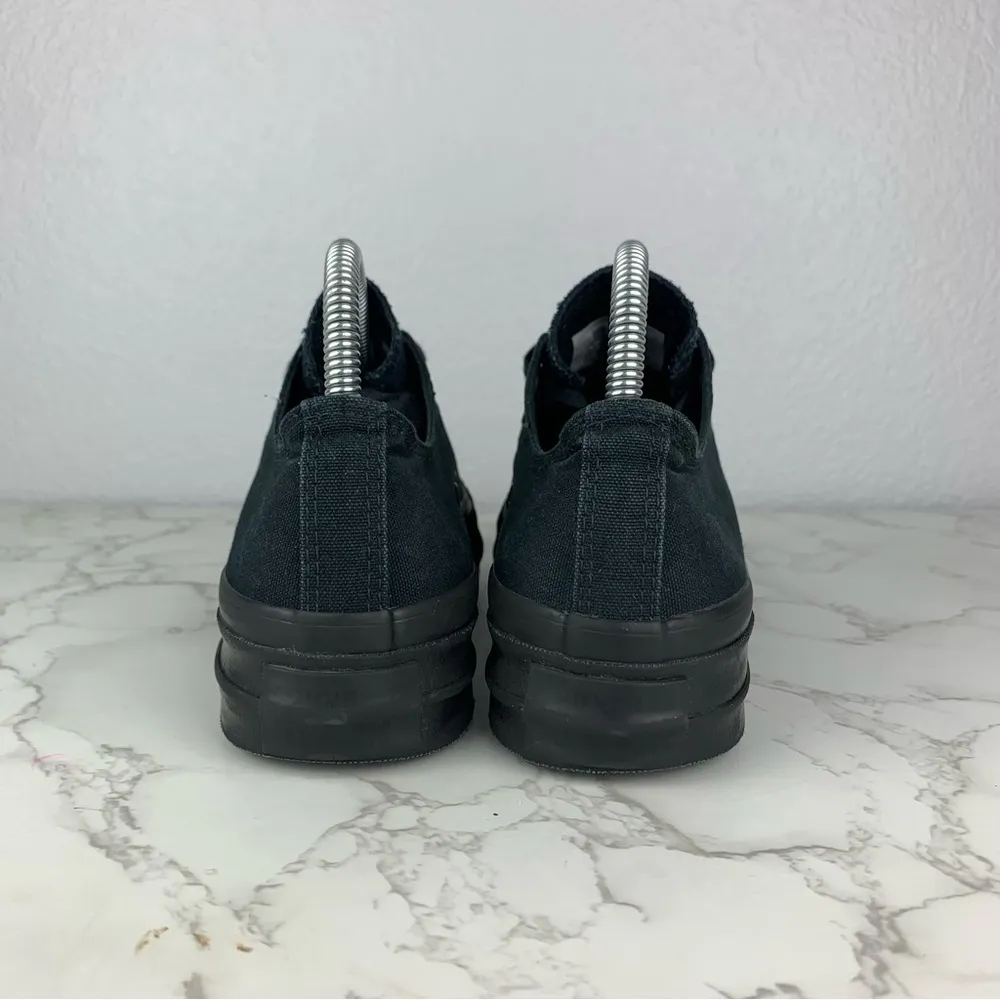 womens black  all-star canvas CTAS Platform low top shoes size 7.5 - Image 6