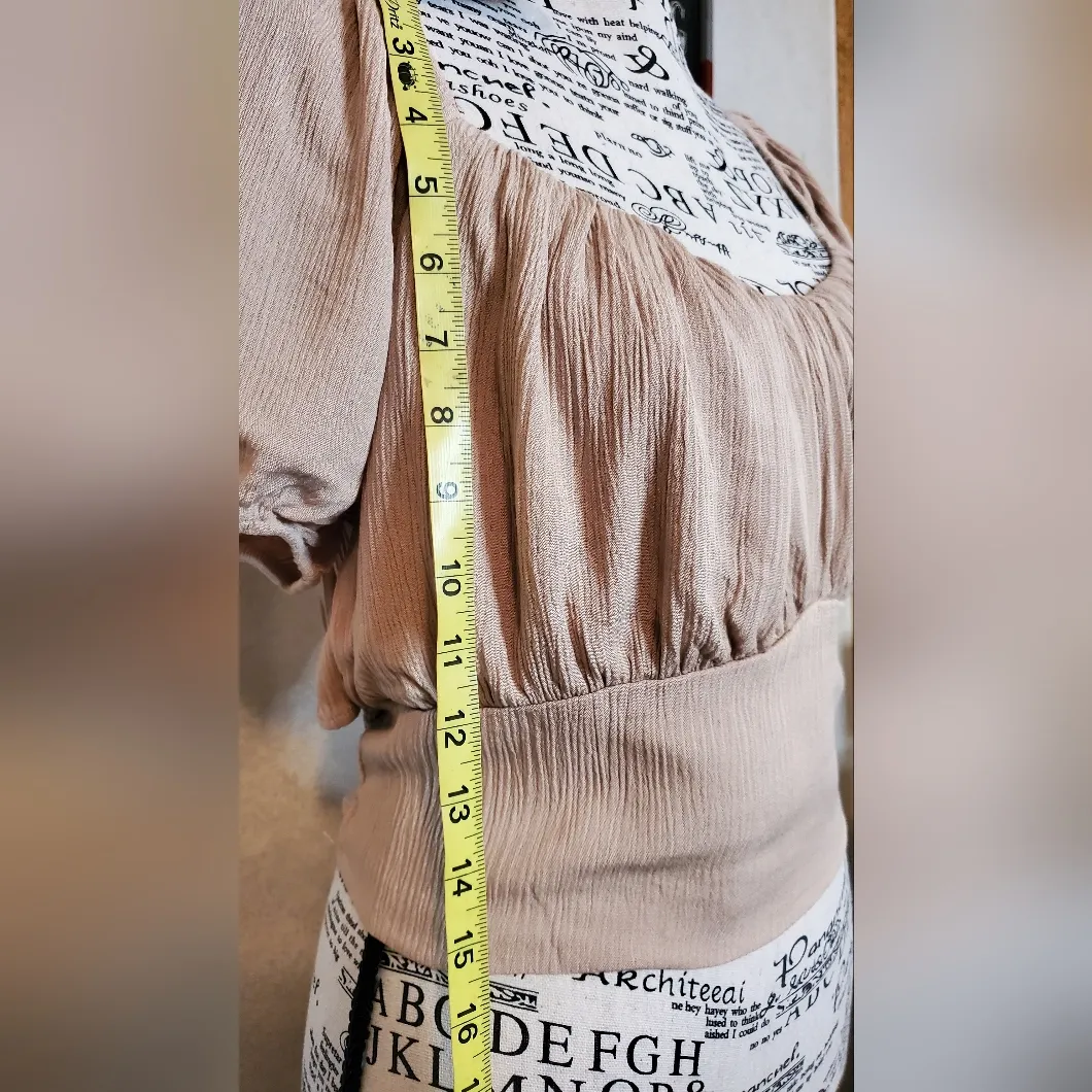 Ambiance Elegant Tan Women's Top Size:L Size L - Image 4