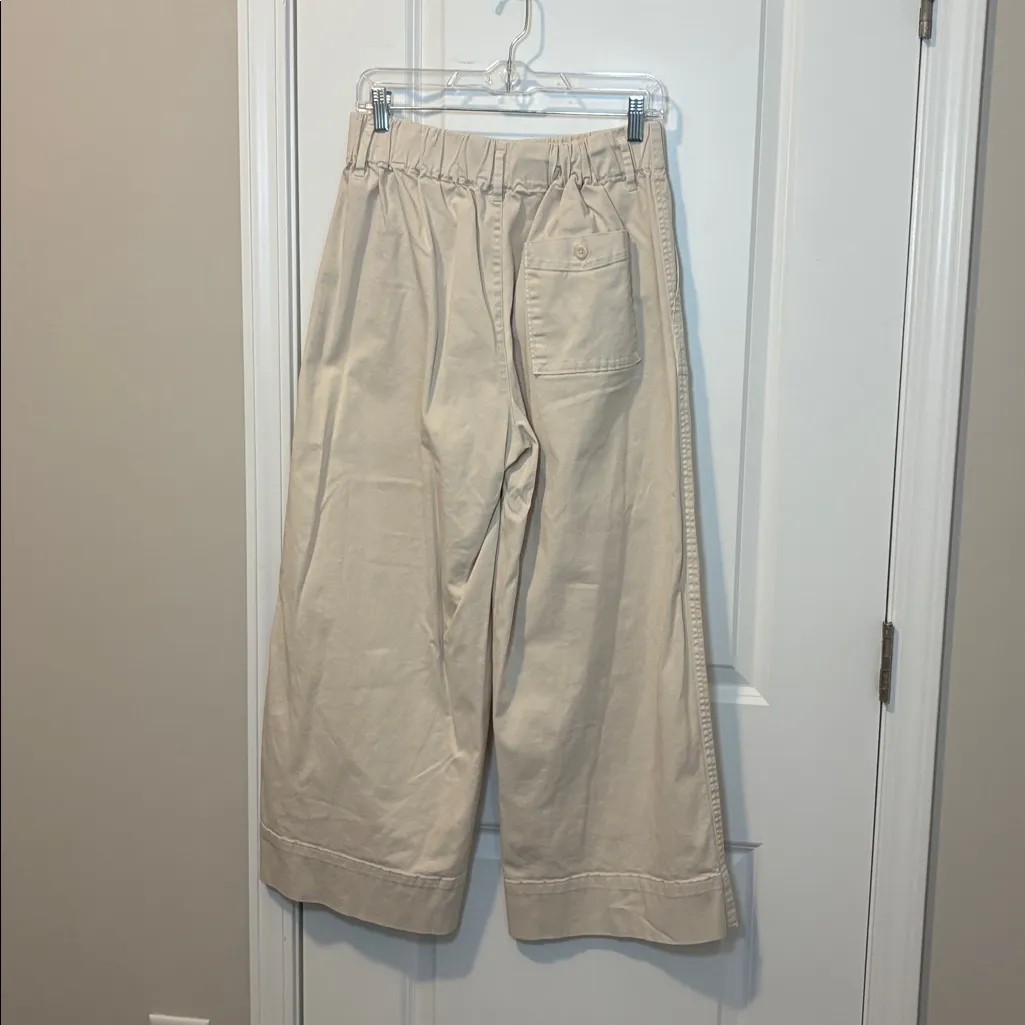 J Crew Pull-on wide-leg chino pant Dusty Ivory - Image 7