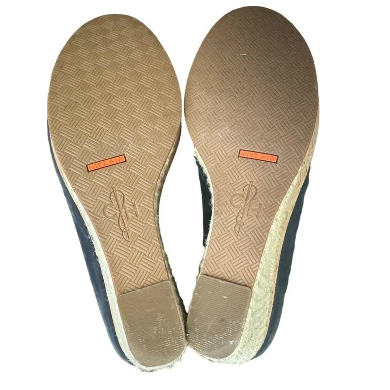 Cole Haan Patricia Blue Leather Cork Espadrille Preppy Casual size 10B Regular - Image 5