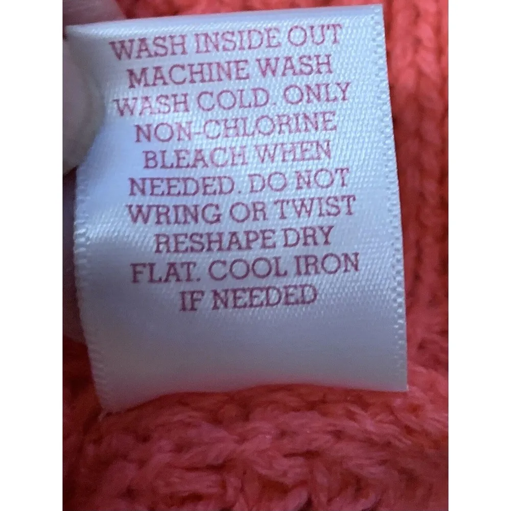 SO Women's Melon Orange Long Sleeve Sweater Size XL Raglan Sleeves - Image 7