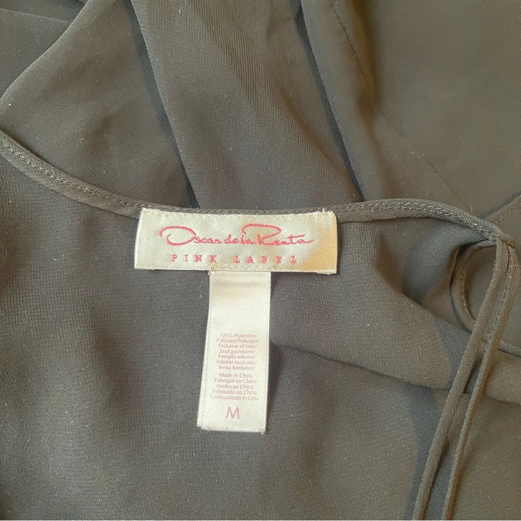 Oscar de la Renta Pink label Intimates/Sleepwear Black Spaghetti Strap - Image 3