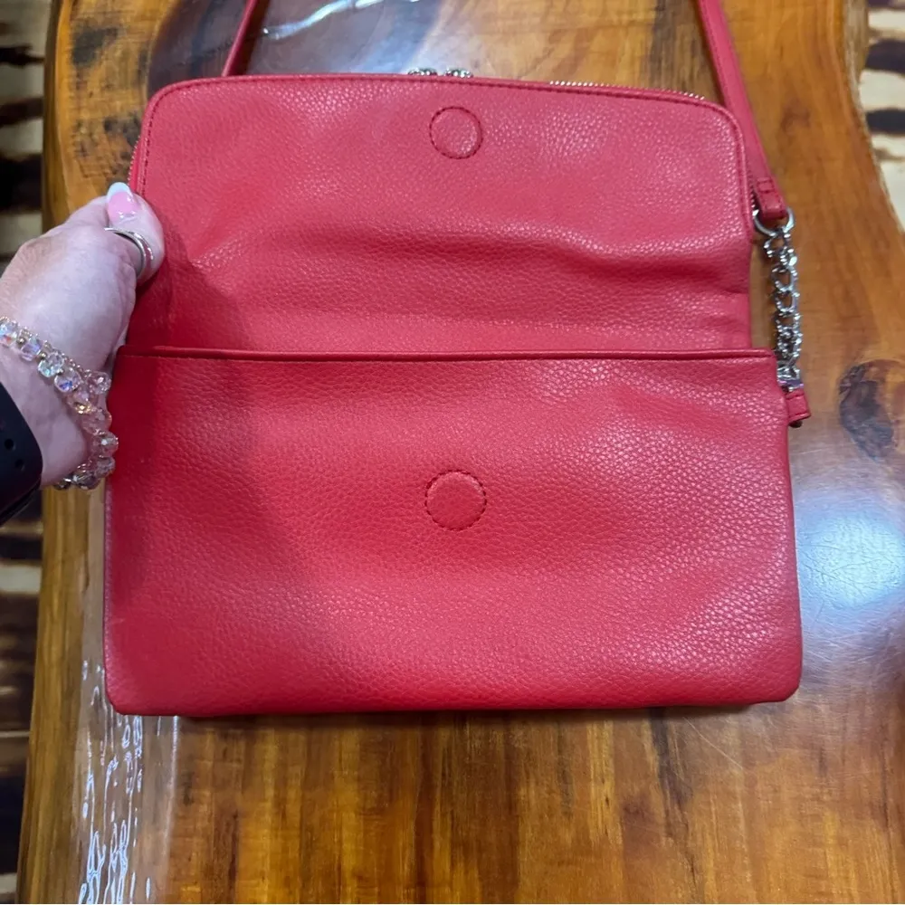Express‎ Red Leather Shoulder Bag with Chain Strap - Image 2