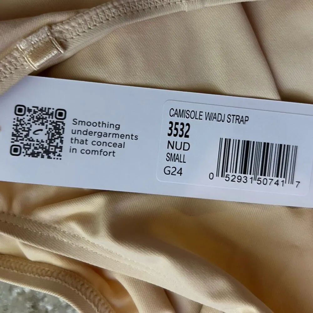 NWT Capezio Foundations Camisole Bodysuit w/ Clear Adjustable Straps Size Small Tan - Image 4