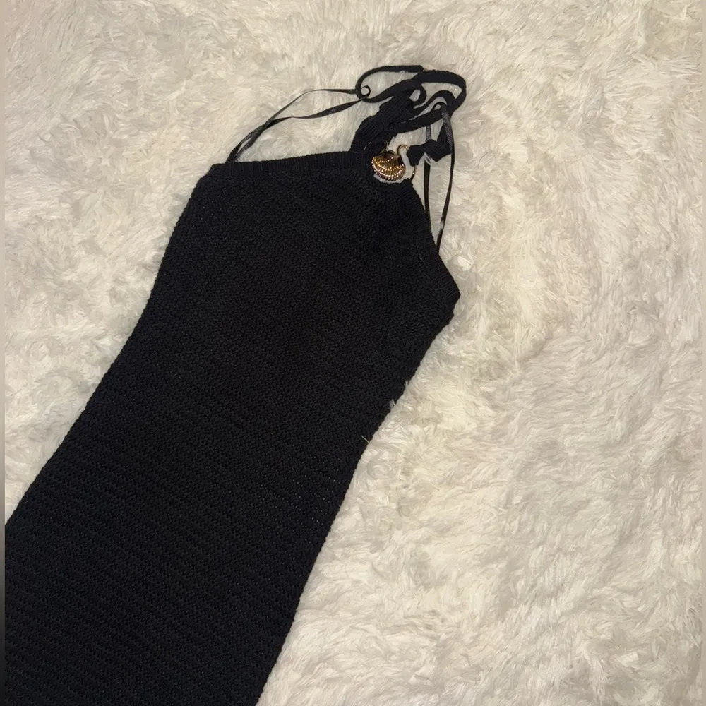 NWOT JLUXLABEL Overseas Halter Knitted Black Maxi Dress - Image 6