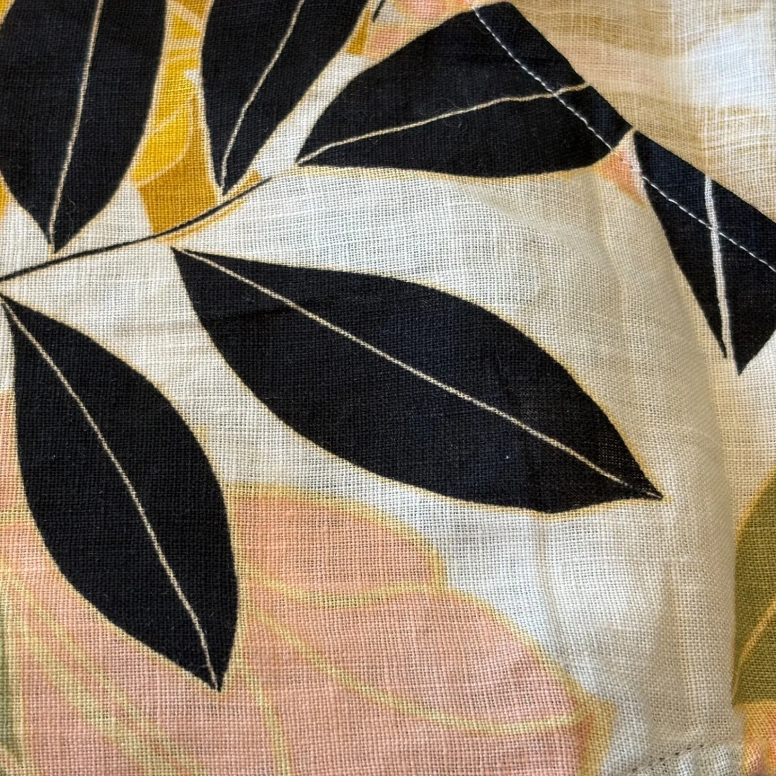 Rachel Zoe 100%‎ Linen Shift Dress Size XS PInk Tank  Floral Sleeveless Tropical - Image 5