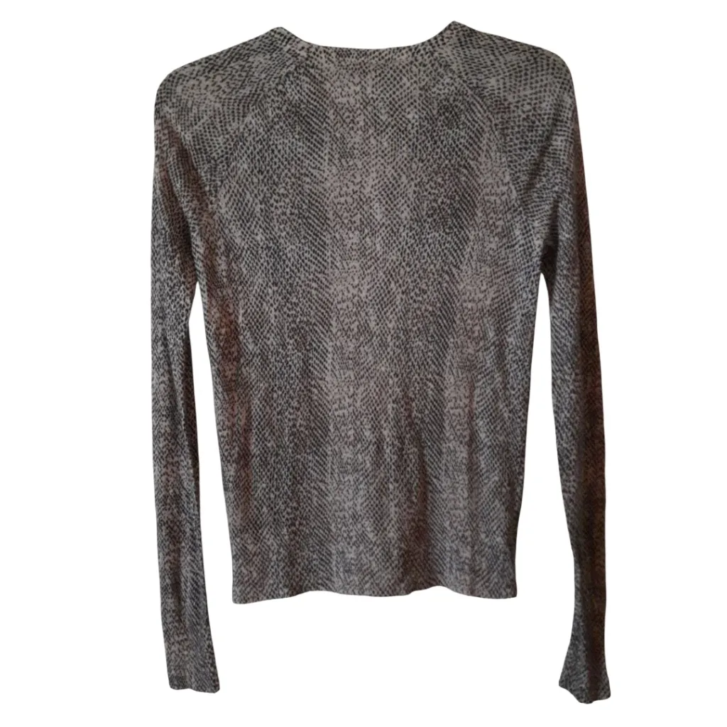 Ann Taylor Snake Print Cardigan Size Small - Image 2