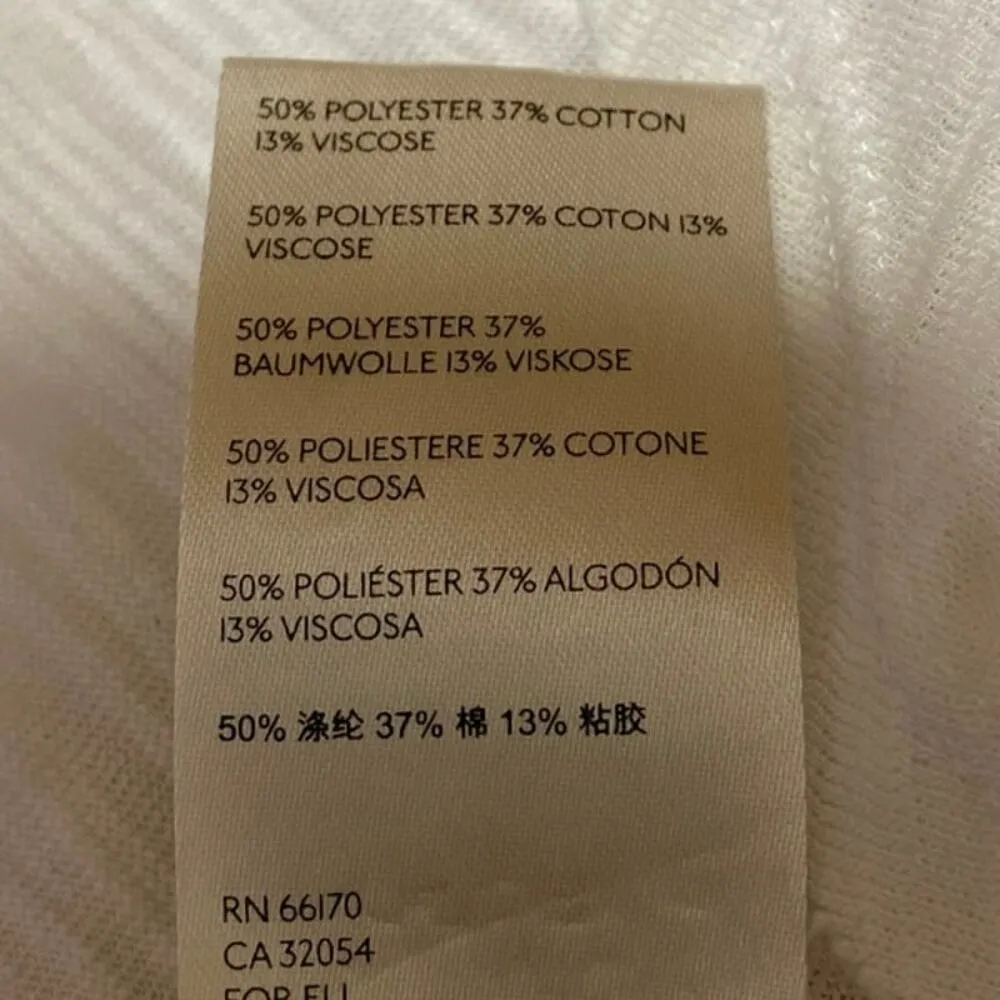 Free People Sweetness Women's White Scoop Neck Short Sleeve Tiered T Shirt Top M - Image 4