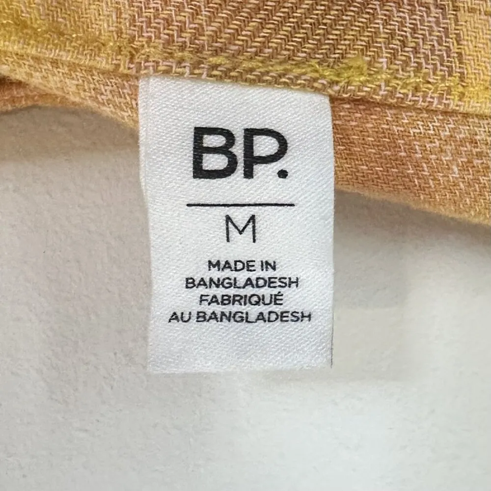 NWT bp Yellow Plaid Long Sleeve Mini Dress - Size: Medium - Image 3