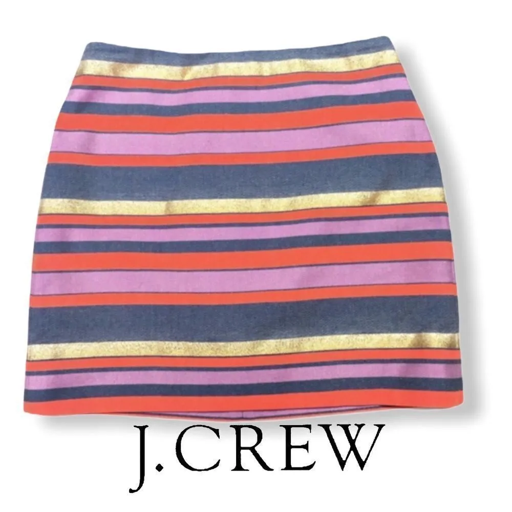 J. Crew Metallic Striped Skirt - Image 7