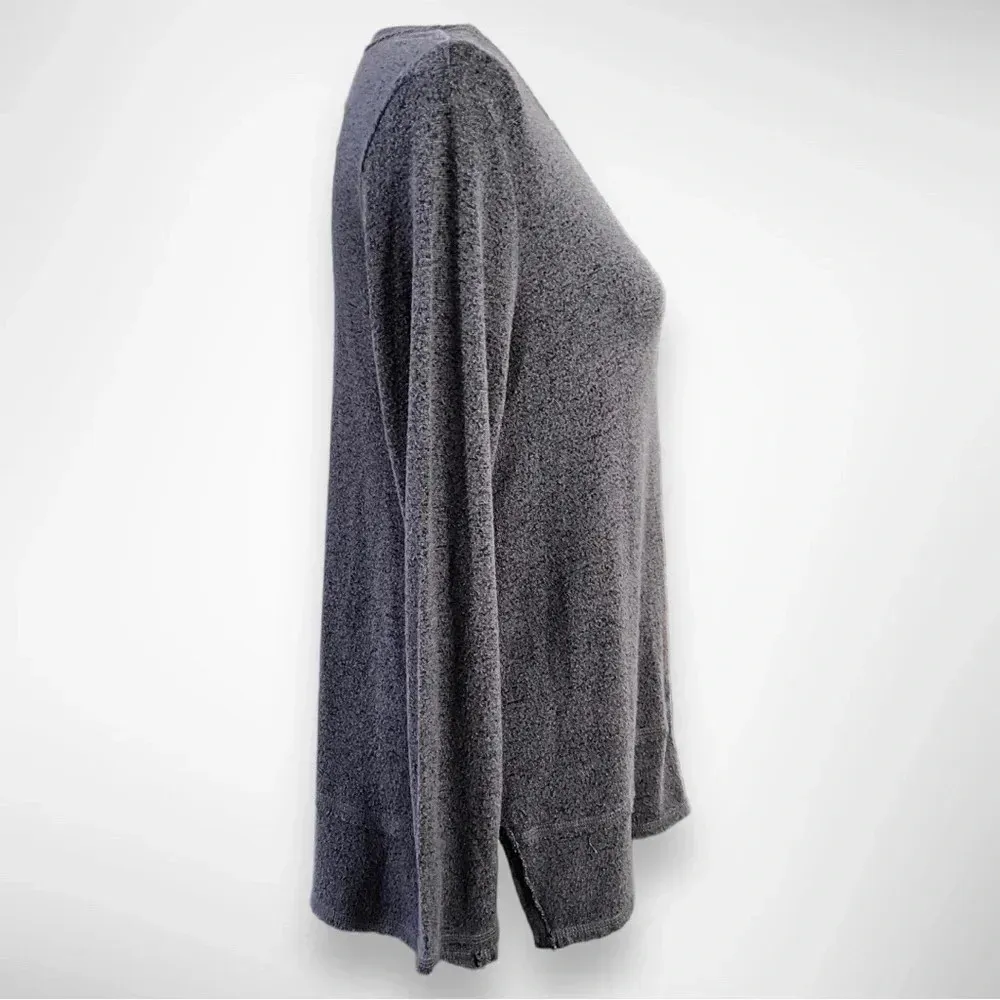 NORDSTROM RACK Women's Gray V-Neck Sweater Tunic Small | EUC‎ - Image 2