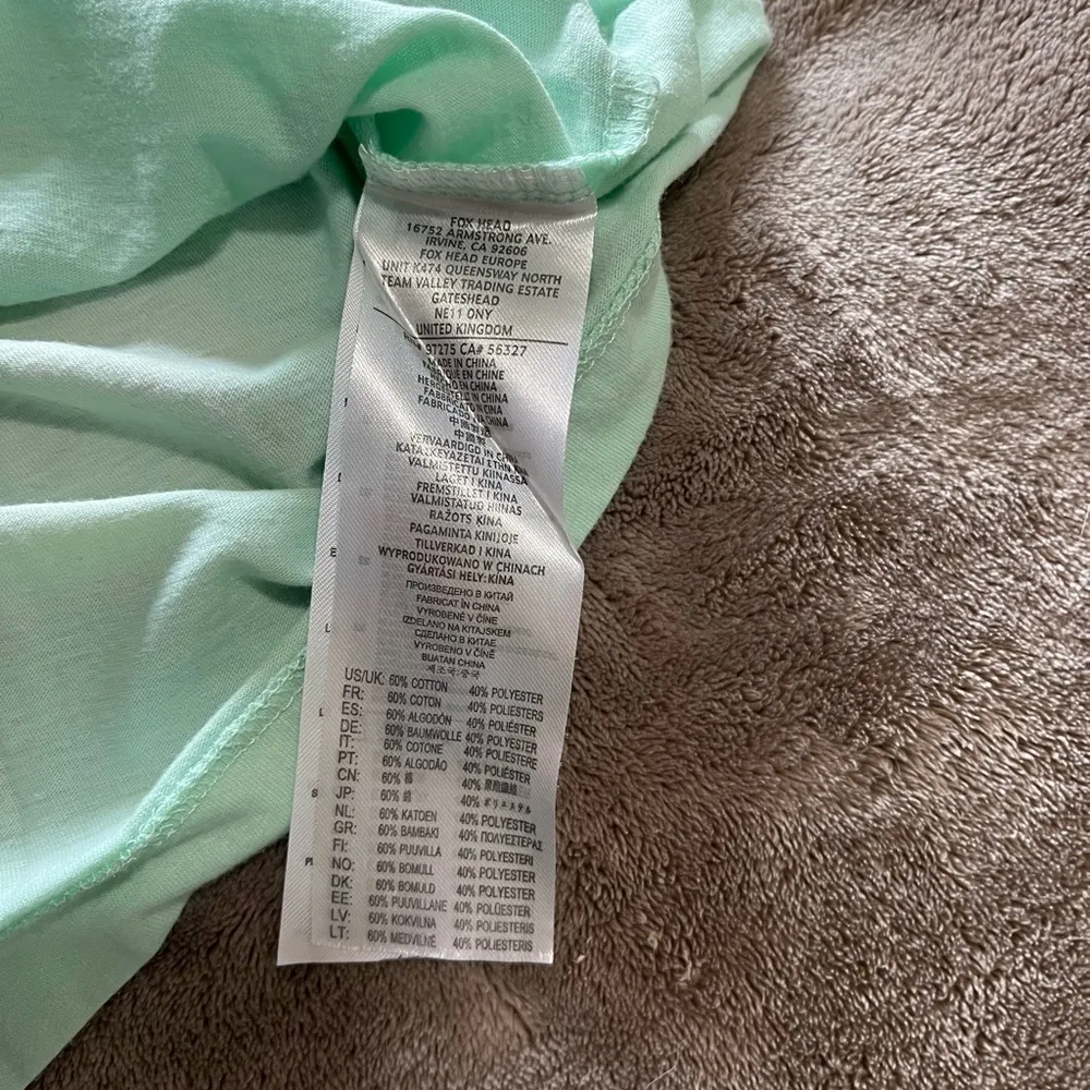 FOX Sea Green Long Sleeve Scoop Neck Women’s Top Vintage Shirt Sz S GUC - Image 5
