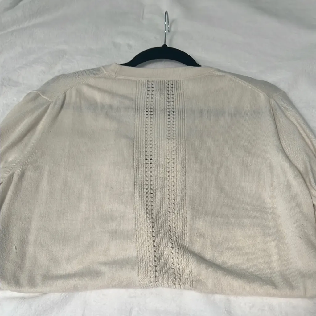 Banana Republic Cream Cardigan Relaxed Fit Lightweight - Image 4
