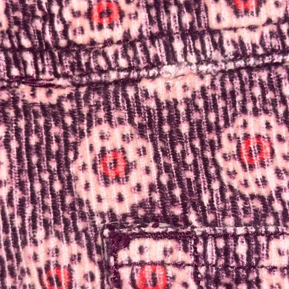 RE/DONE Floral Print Wide Leg Pants Loose Flare Corduroy Jens Retro Womens 30 - Image 9