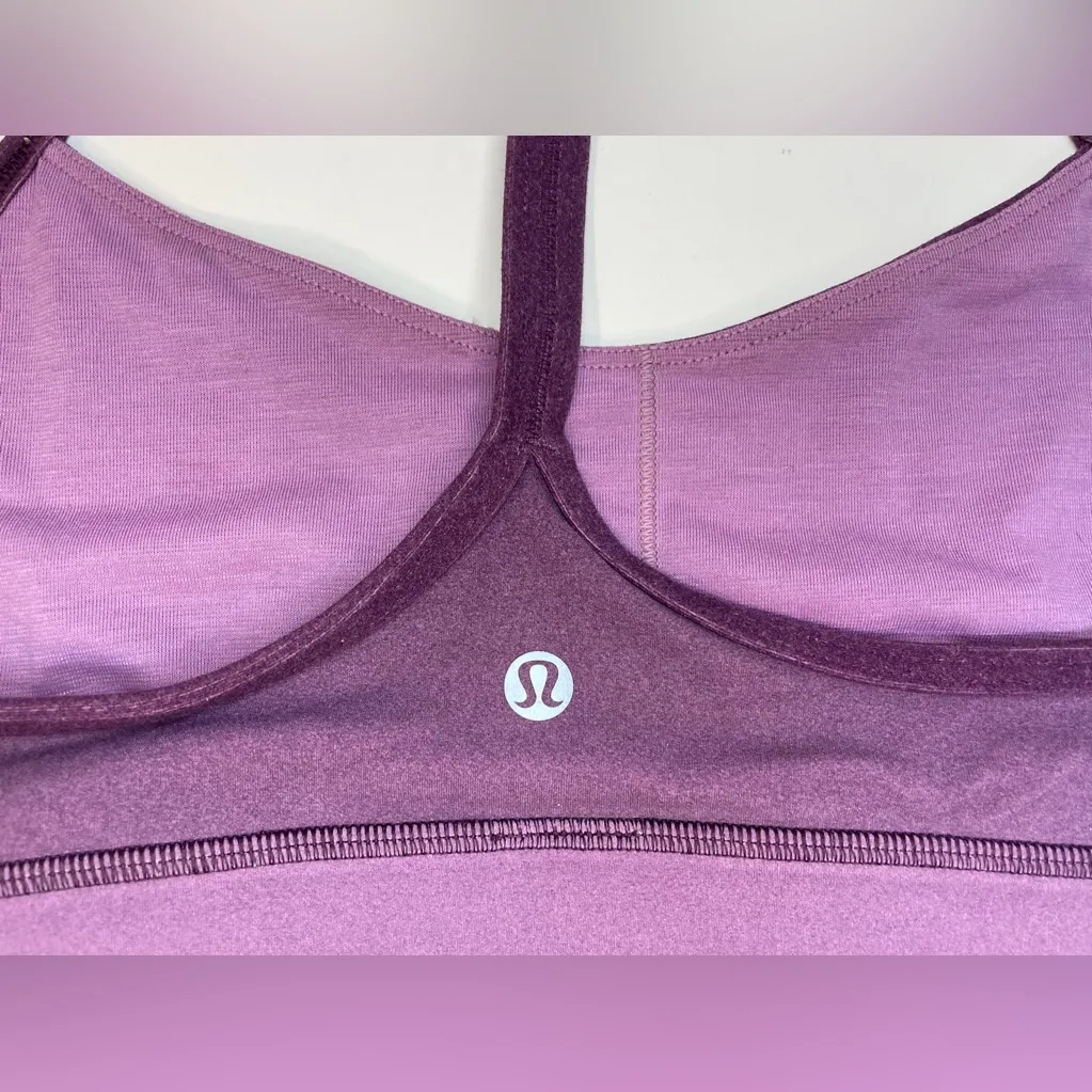 Lululemon Women’s Flow Y Nulu Purple Sports Bra Size 4‎ - Image 5