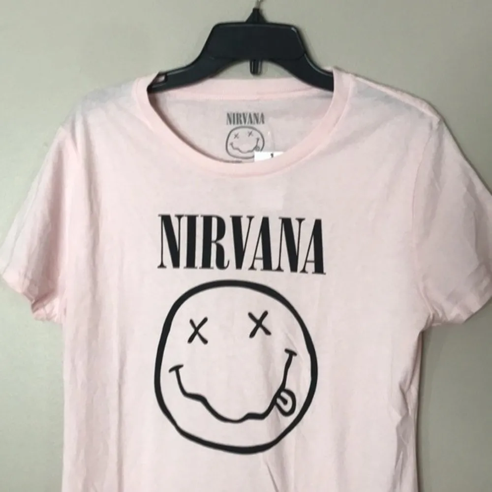 Nirvana Pink Smile Girls T-Shirt size large - Image 3