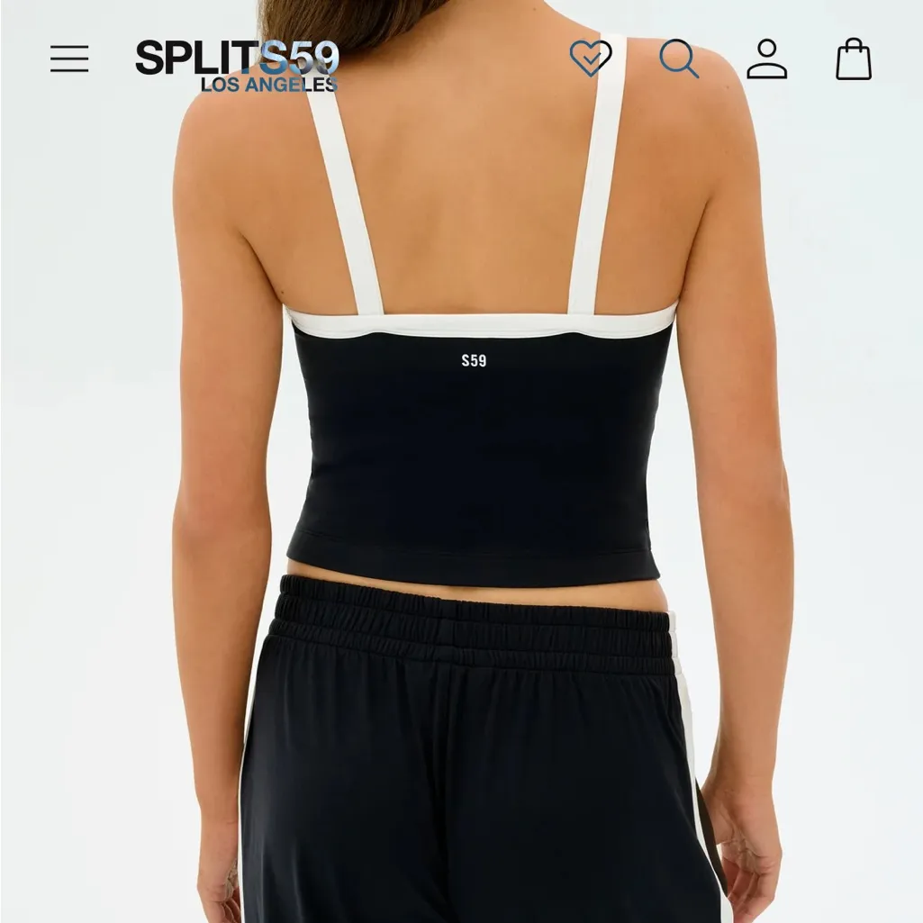 Splits59  MONAH TANK Black White Contrast Size Large $88 - Image 3