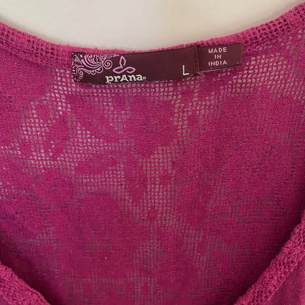 Prana Drop Waist Magenta Sleeveless Cover Up Large - Image 5