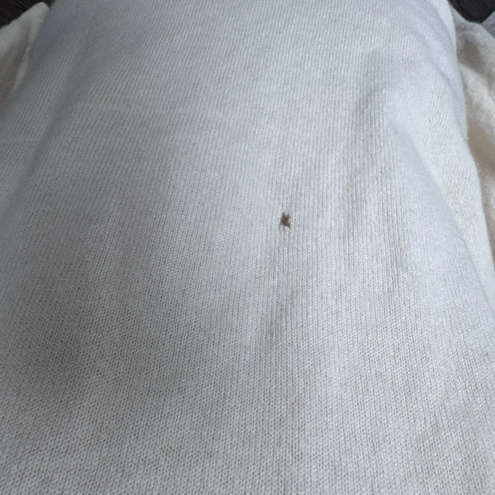 UNIQLO‎ Cream Cashmere V Neck Sweater Long Sleeve Size S - Image 5