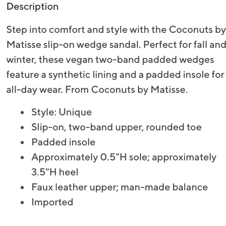 Coconuts by Matisse Unique Black Slip-On Wedge Sandals size 9 - Image 2