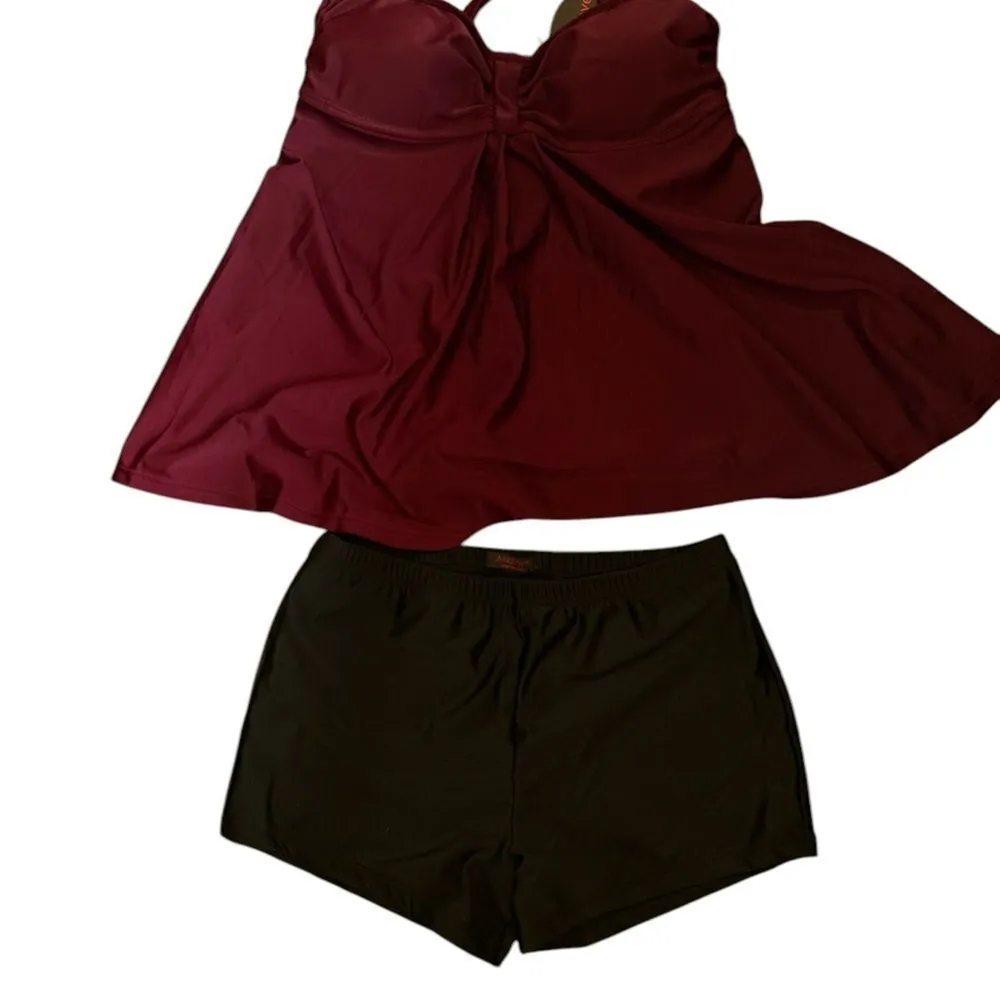 ROVE Purple Ruched Bustier Bikini Top - Image 2