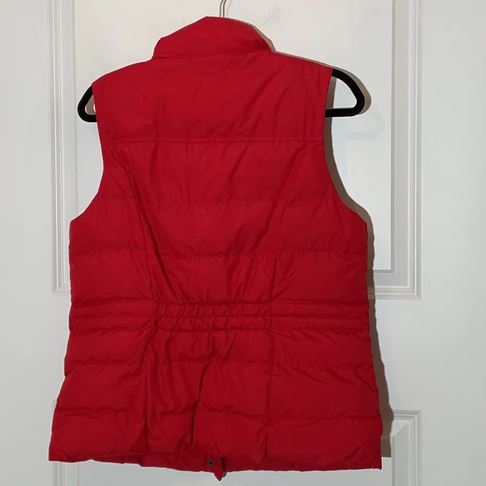 Red Quilted Puffer Vest Medium - Image 2