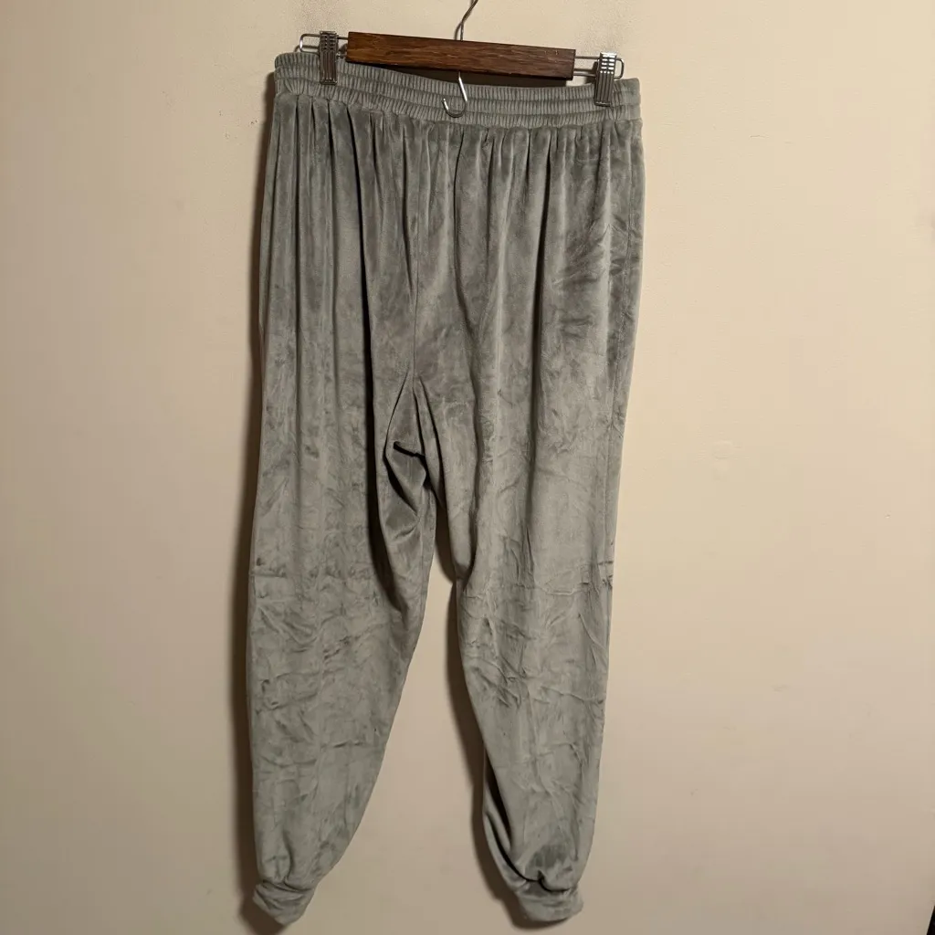 SKIMS Velour Gray Jogger Track Pants Loungewear Velvet Cozy- Size Medium - Image 6