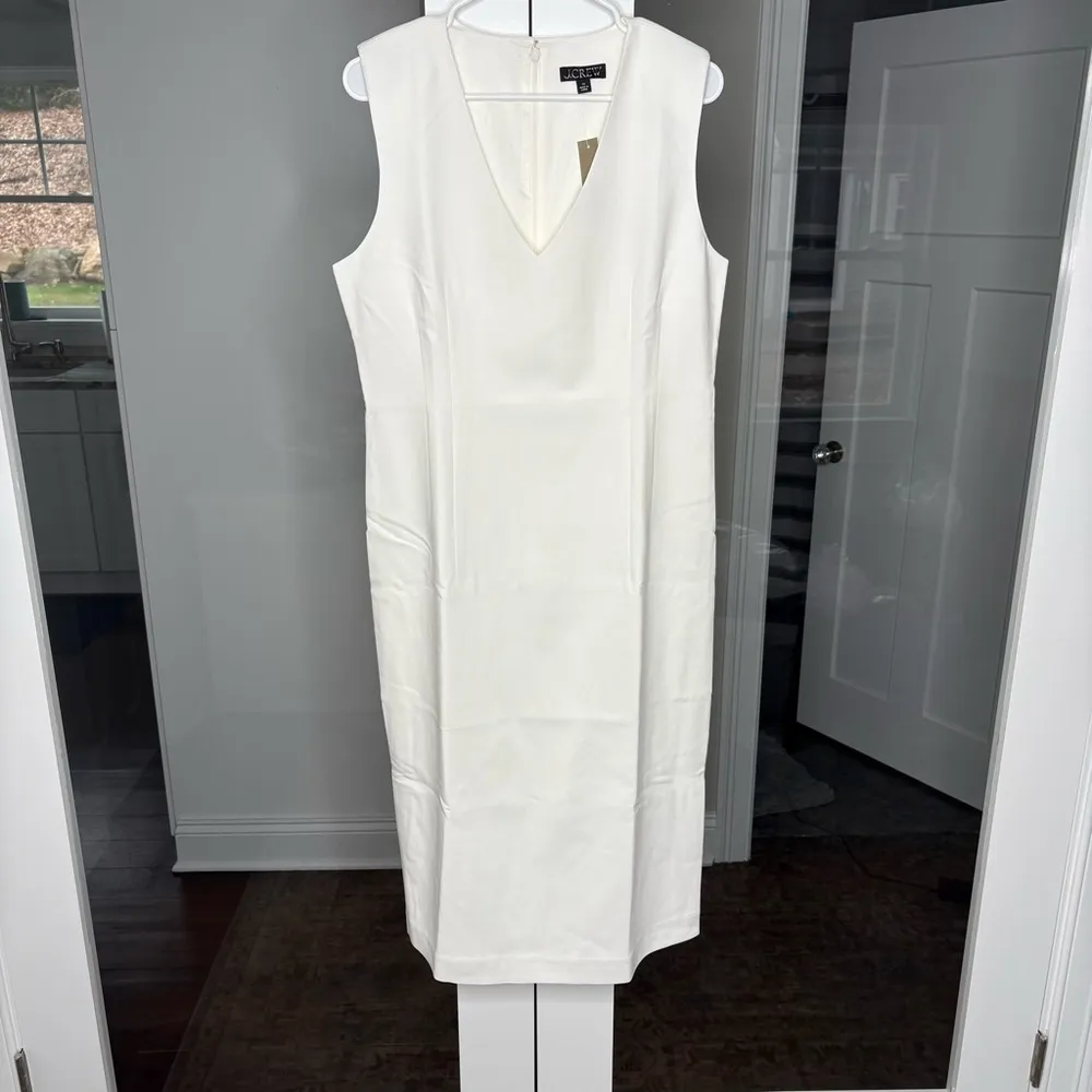 NWT J. Crew Interview Dress Four-season Stretch White - Image 2