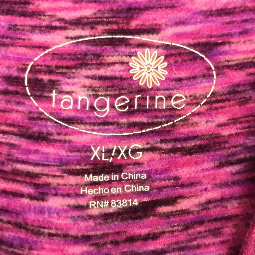 Tangerine Women’s Knit Kangaroo Pouch Purple Pink Black Long Sleeve Hoodie - Image 7