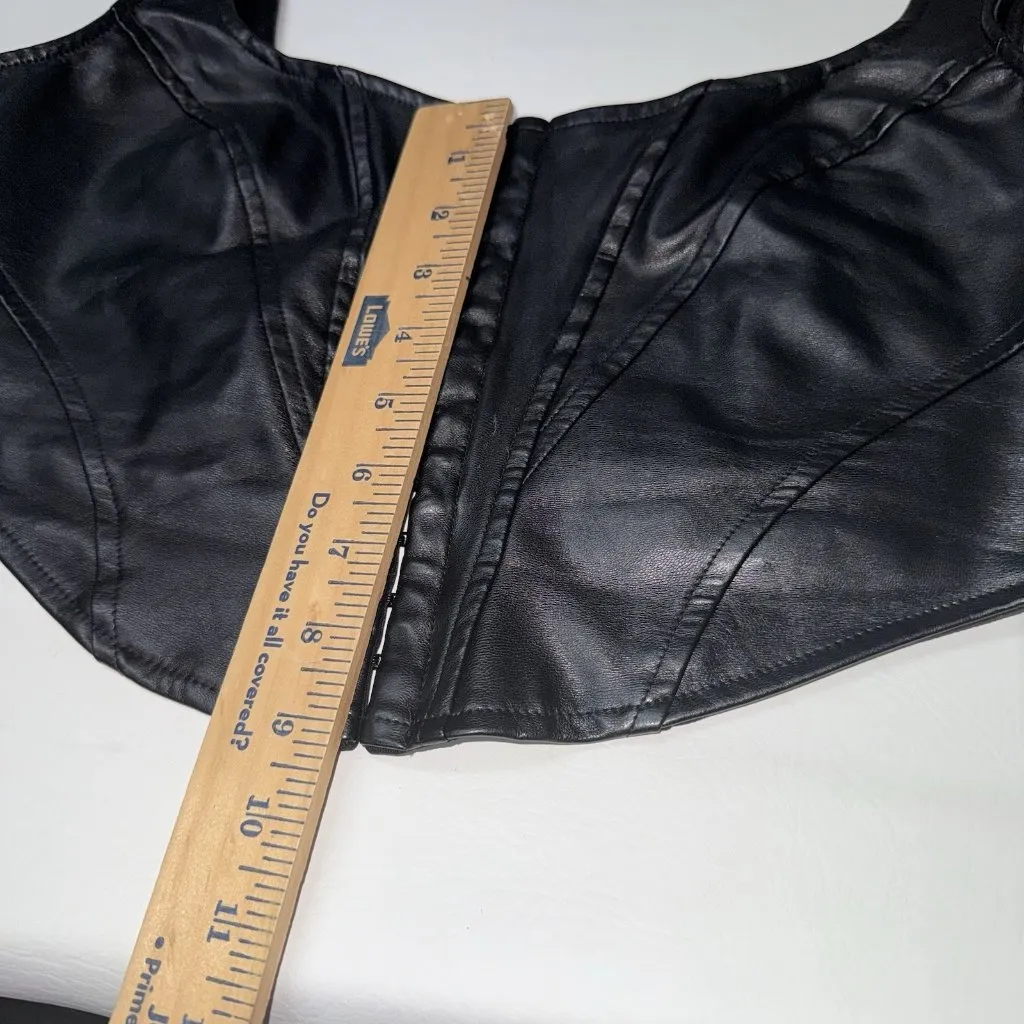 Windsor Black Corset Tank Top Size L Hook Eye Closure Goth Grunge Sexy Romantic - Image 7