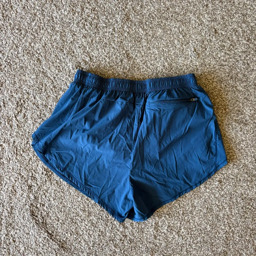 Oiselle Roga Shorts Womens Running Athletic Comfy Size 6 Blue - Image 4