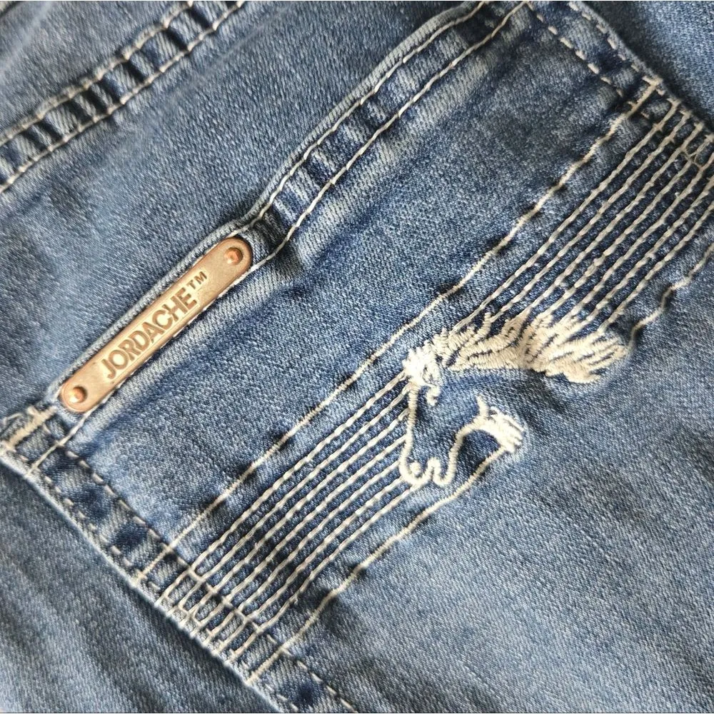 Vintage Jordache Jeans Straight Leg High Rise Denim Y2K 27 Horse Western - Image 6