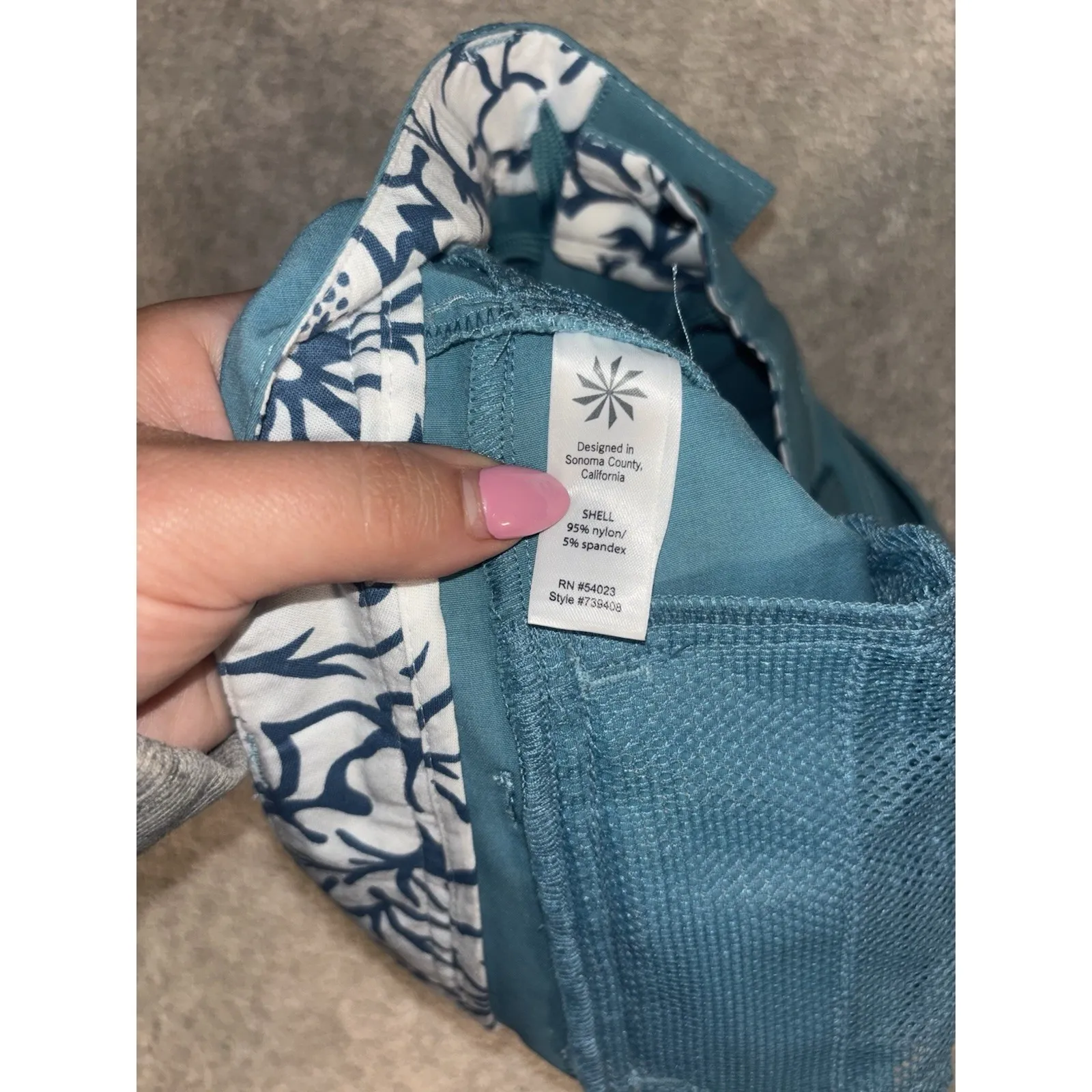 Athleta Hiking Dipper Shorts Turquoise Size 2 5in‎ - Image 5
