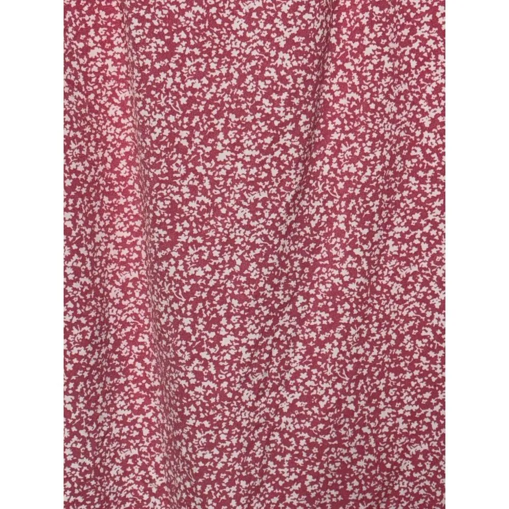 NEW Abercrombie & Fitch Pink White Floral Slit Wrap Midi Skirt Womens Size M - Image 3