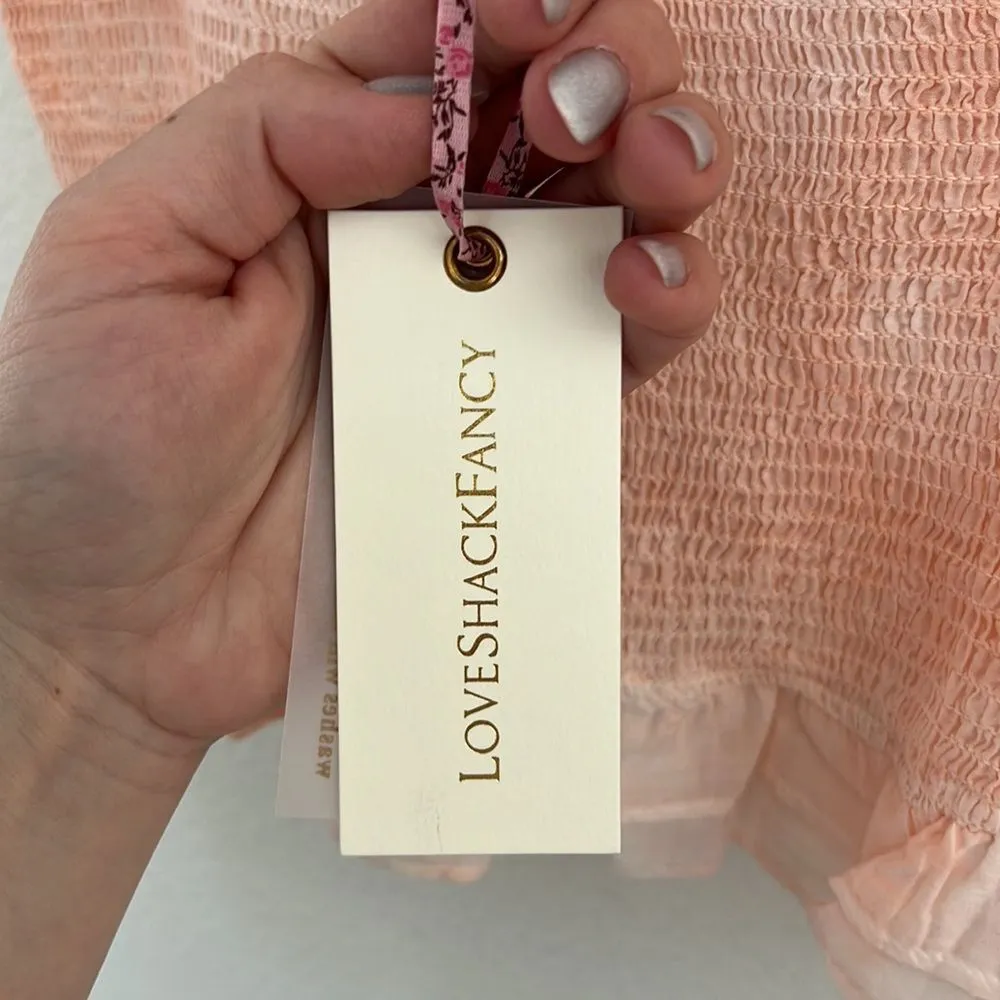 LoveShackFancy Peach Twist Hand Dye Wrennly Top - Image 7