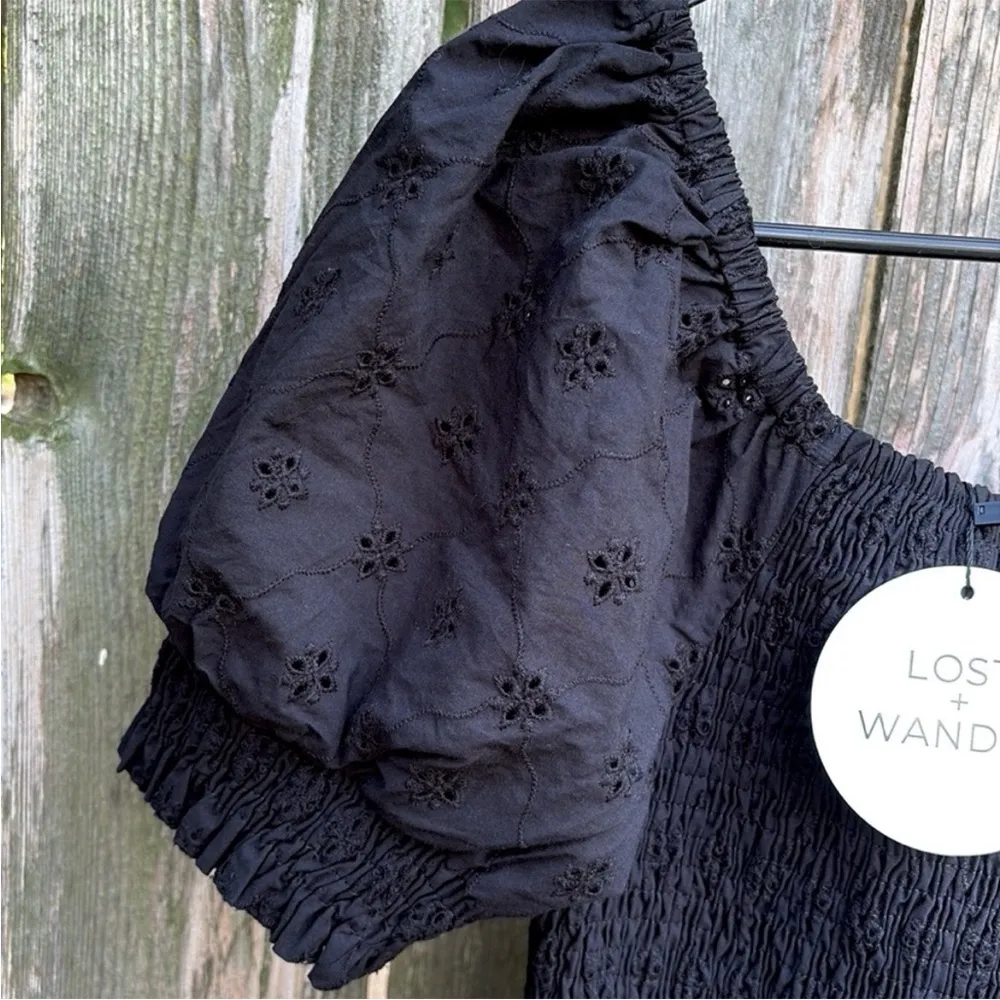 NWT Lost + Wander La Luna Maxi Dress Black Size Medium - Image 7