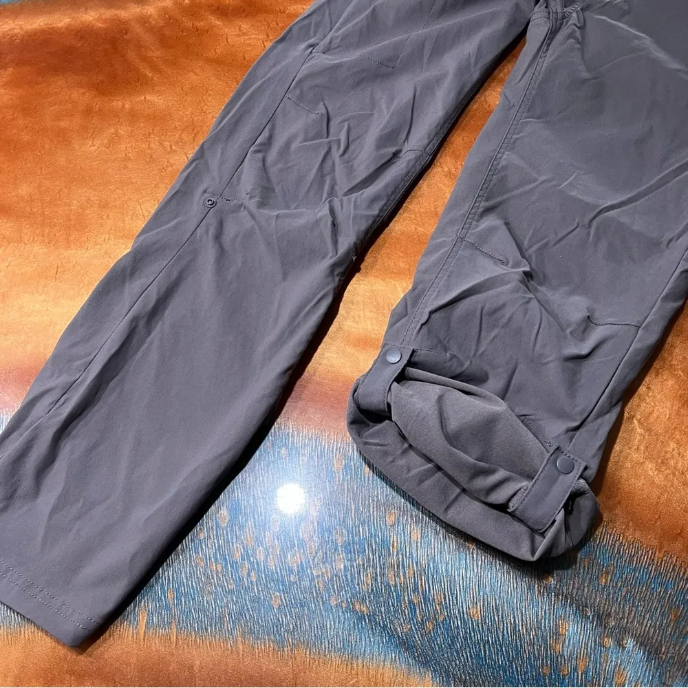 Prana Gray Convertible Hiking Quick Dry pants size 10 - Image 6