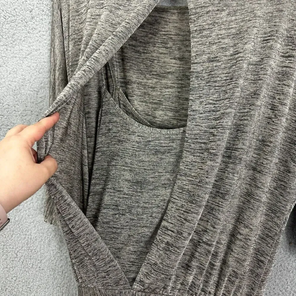 White House Black Market Dress Womens‎ Small Gray Slouchy Drop Waist Cutout Back - Image 6