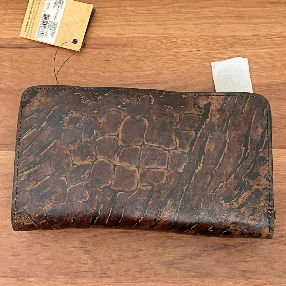 PATRICIA NASH Azario Abstract Animal Print Leather Wallet Organizer Crossbody - Image 6