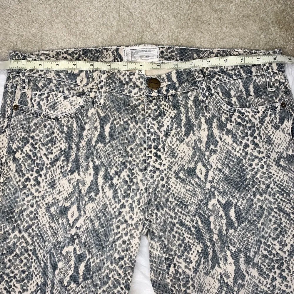 Current/Elliott Boa Print Ankle Skinny Jeans - Image 6