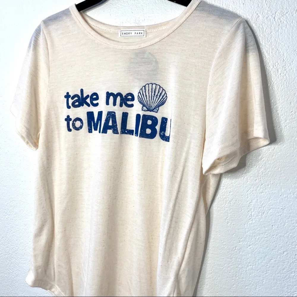 Emory Park Take Me To Malibu Sheer Tee Size Small - Image 2