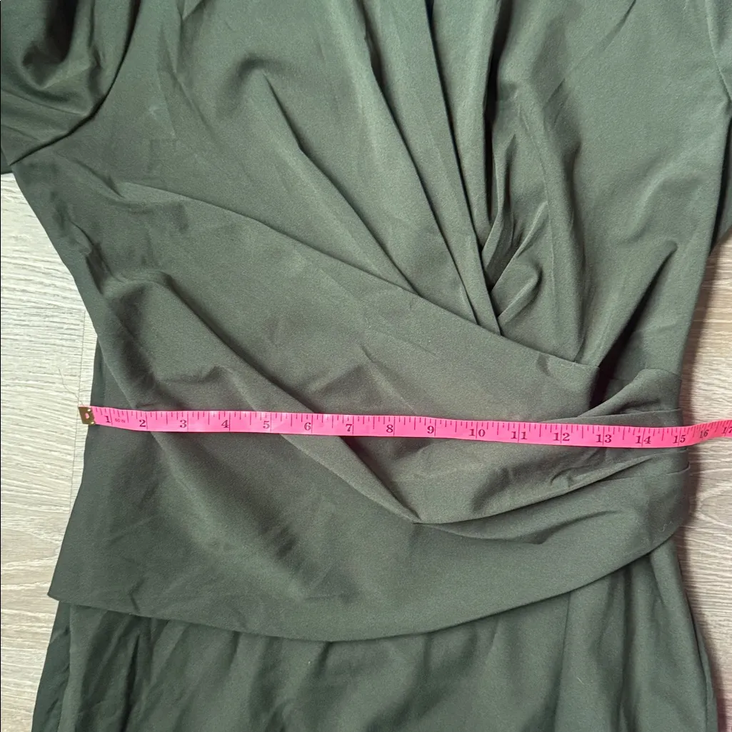 MM Lafleur The Carly Dress - Stretch Crepe Datk Aloe  12 - Image 10