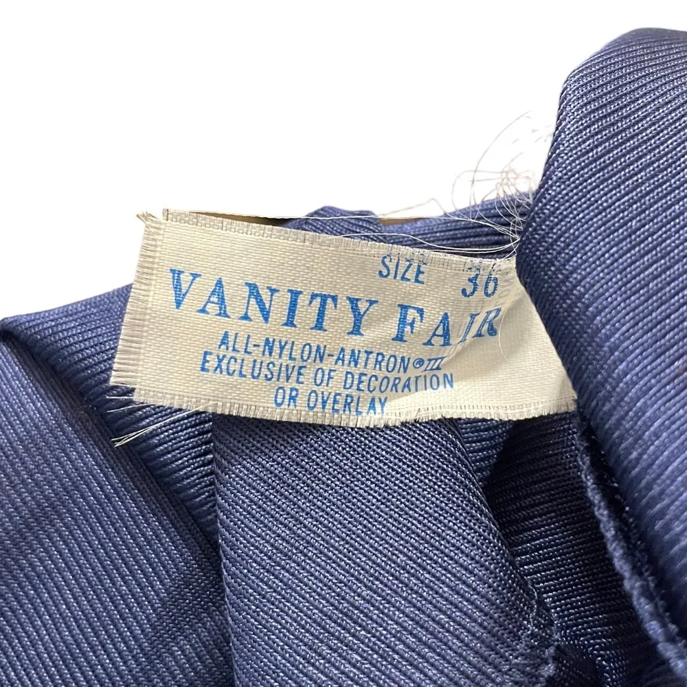 Vanity Fair Vintage Blue Sheer Floral Lace Lingerie Coquette Intimates Teddie - Image 7