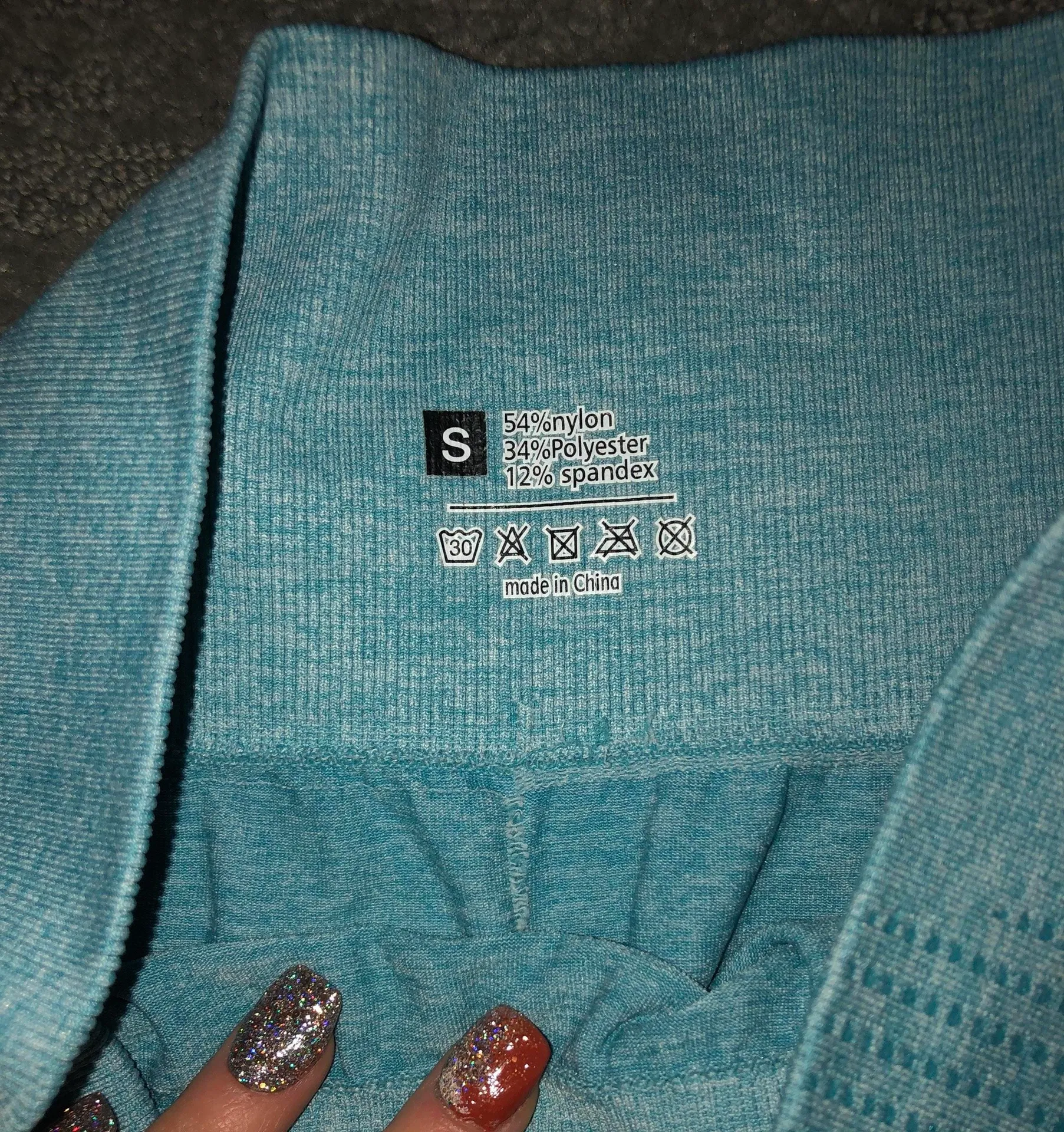 SheIn Blue Contouring Leggings - Image 7